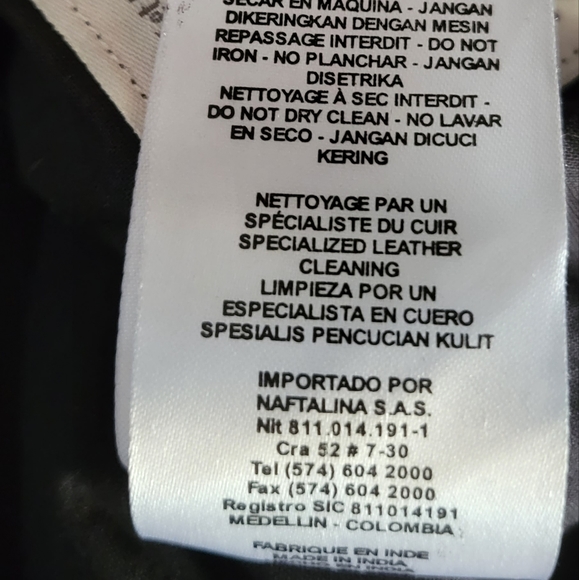 NAF NAF Paris Goat Suede Western Jacket Fringe Back & Sleeves Asymmetrical Zip - Picture 10 of 11